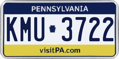 PA license plate KMU3722