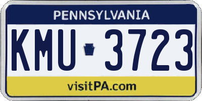 PA license plate KMU3723