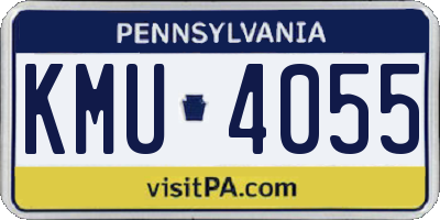 PA license plate KMU4055