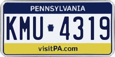 PA license plate KMU4319
