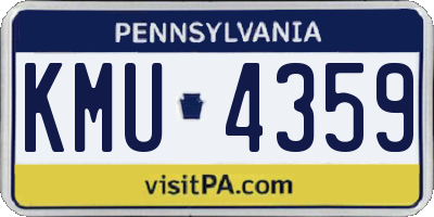 PA license plate KMU4359