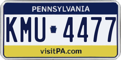 PA license plate KMU4477