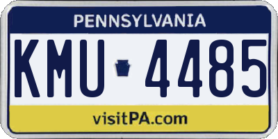 PA license plate KMU4485