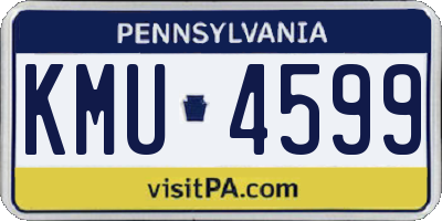 PA license plate KMU4599