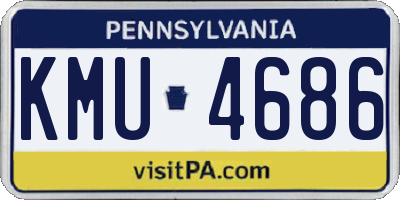 PA license plate KMU4686