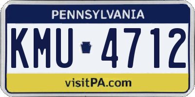 PA license plate KMU4712