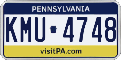 PA license plate KMU4748