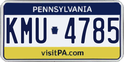 PA license plate KMU4785