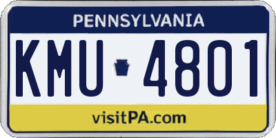 PA license plate KMU4801