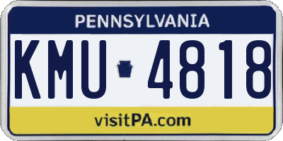 PA license plate KMU4818
