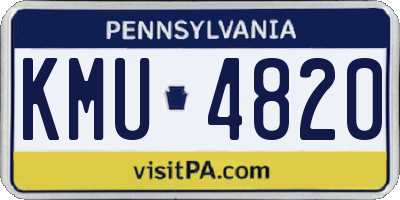 PA license plate KMU4820
