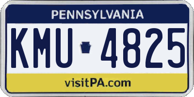 PA license plate KMU4825