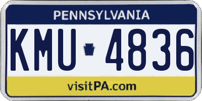 PA license plate KMU4836