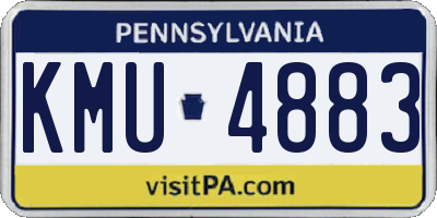 PA license plate KMU4883