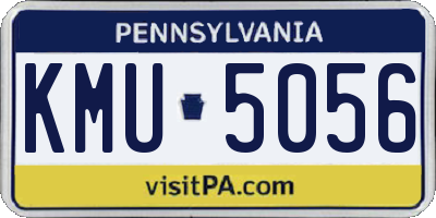PA license plate KMU5056