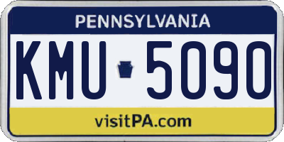PA license plate KMU5090