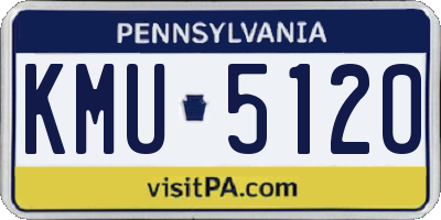 PA license plate KMU5120