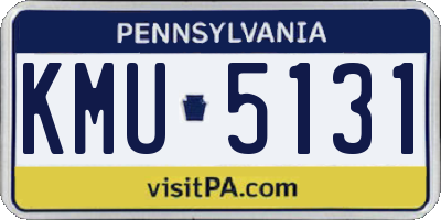 PA license plate KMU5131