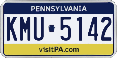 PA license plate KMU5142