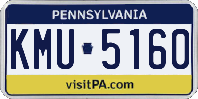 PA license plate KMU5160