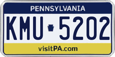 PA license plate KMU5202