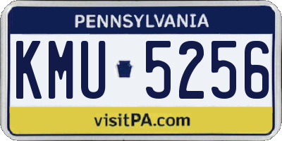 PA license plate KMU5256
