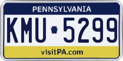PA license plate KMU5299