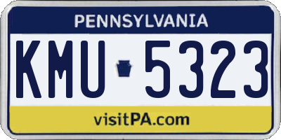 PA license plate KMU5323