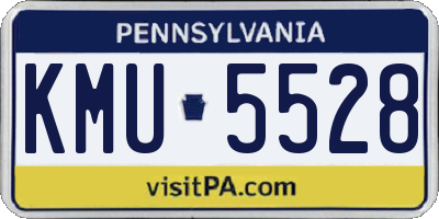 PA license plate KMU5528