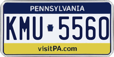 PA license plate KMU5560