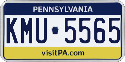 PA license plate KMU5565