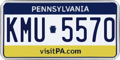 PA license plate KMU5570