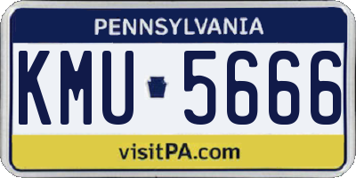 PA license plate KMU5666