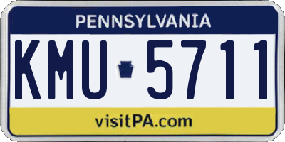 PA license plate KMU5711