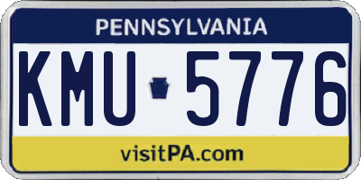 PA license plate KMU5776