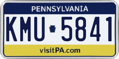 PA license plate KMU5841