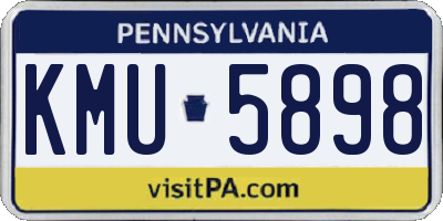 PA license plate KMU5898