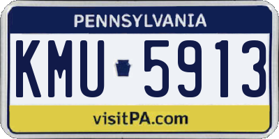 PA license plate KMU5913