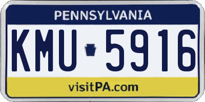 PA license plate KMU5916