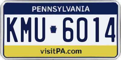 PA license plate KMU6014