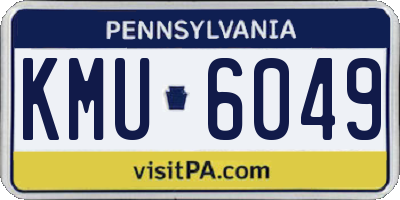 PA license plate KMU6049