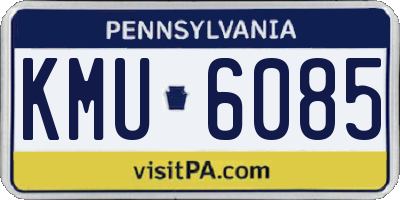 PA license plate KMU6085