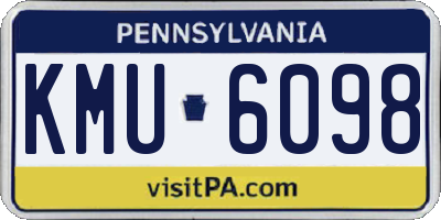 PA license plate KMU6098