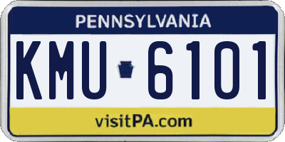 PA license plate KMU6101