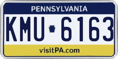 PA license plate KMU6163