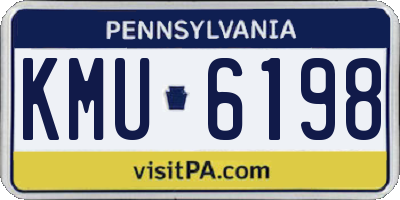 PA license plate KMU6198