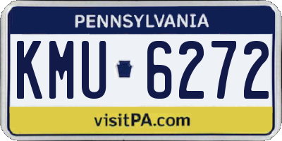 PA license plate KMU6272