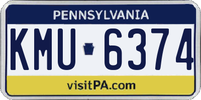 PA license plate KMU6374