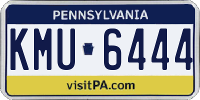 PA license plate KMU6444