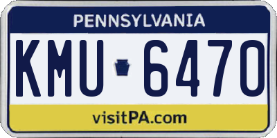 PA license plate KMU6470